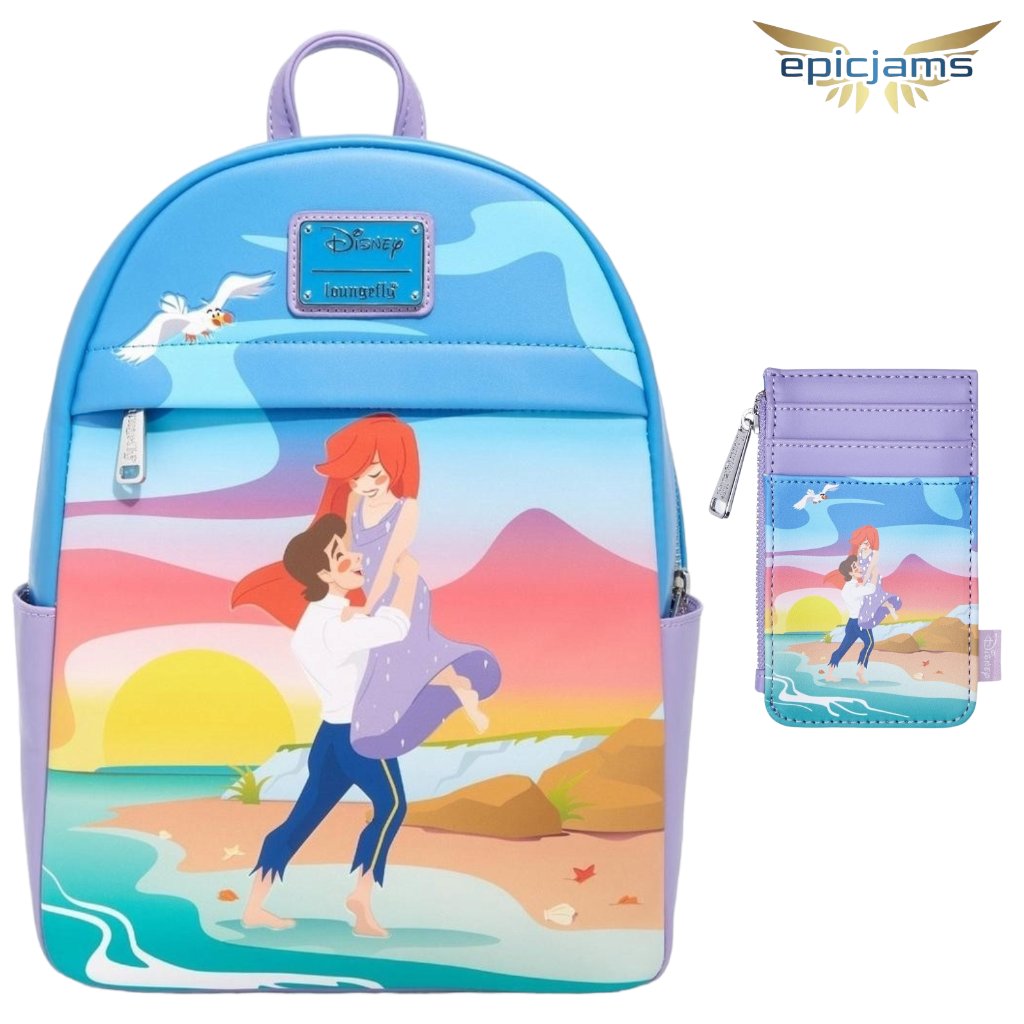 Loungefly Disney The Little Mermaid Finale Portrait Mini Backpack Set Brand New